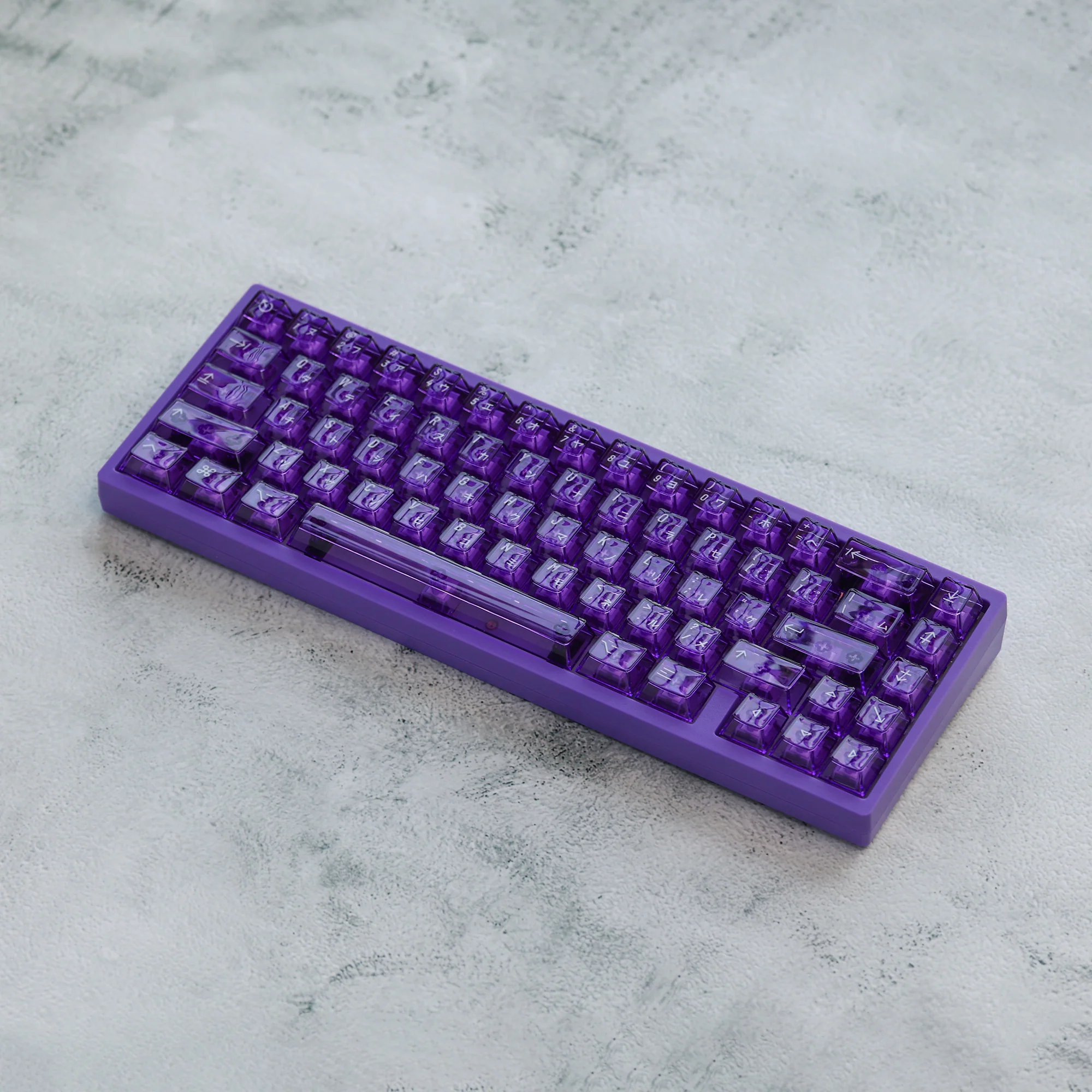 Clear 2048 Purple Keycaps Set - Image 12