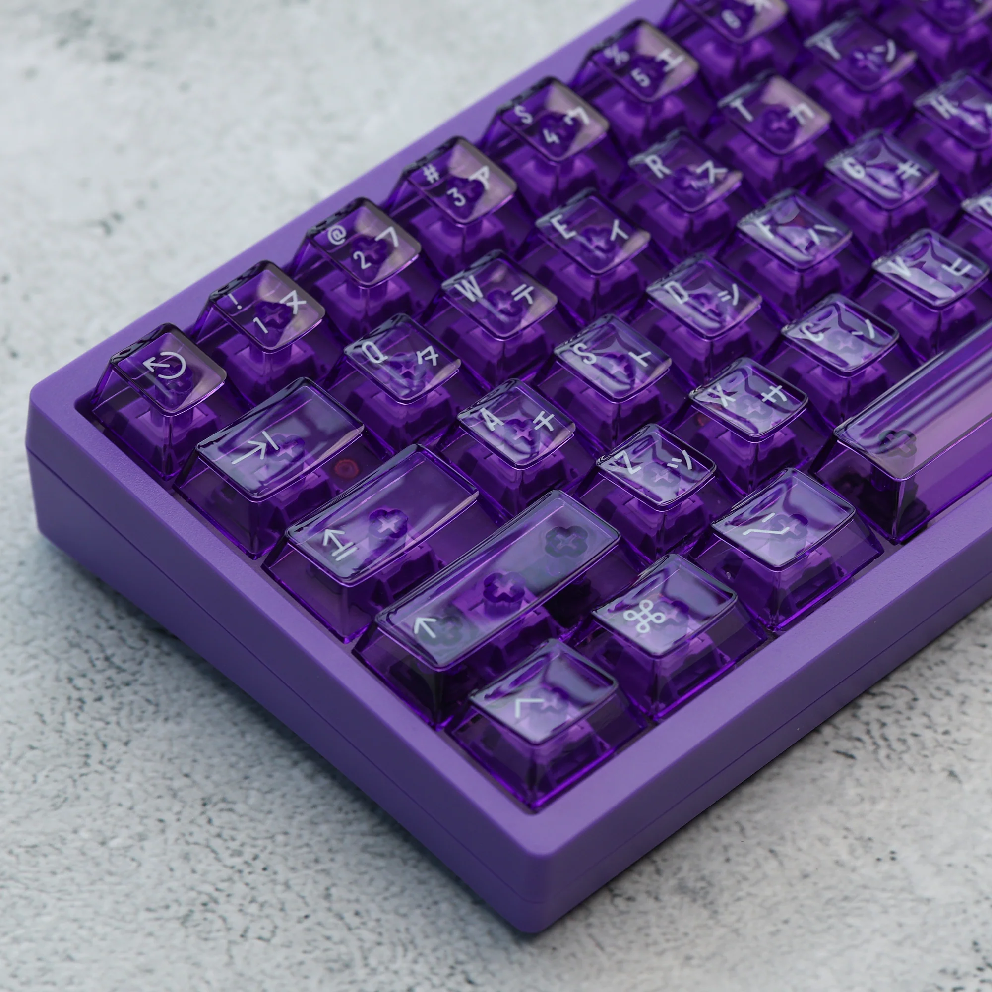 Clear 2048 Purple Keycaps Set - Image 13