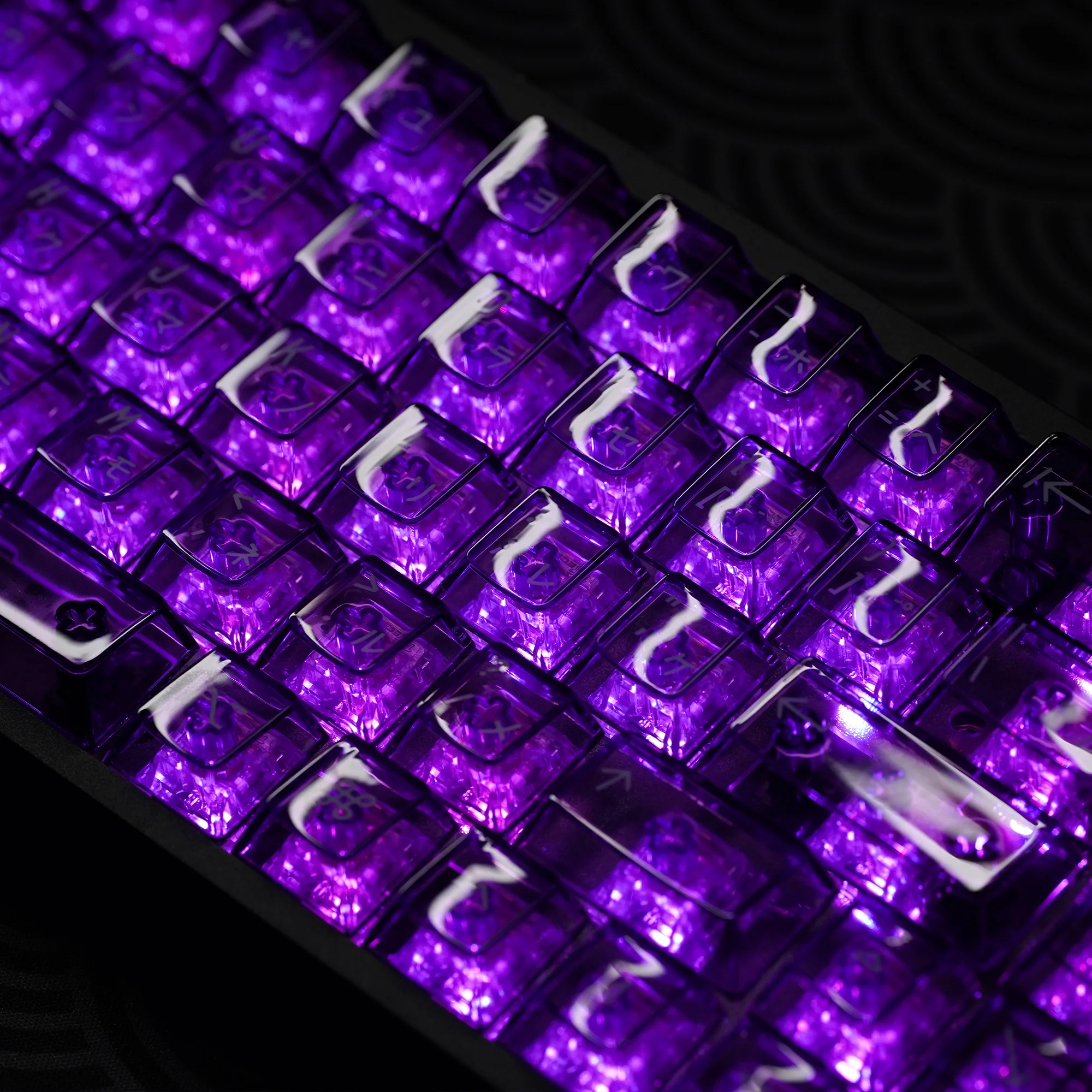 Clear 2048 Purple Keycaps Set - Image 9