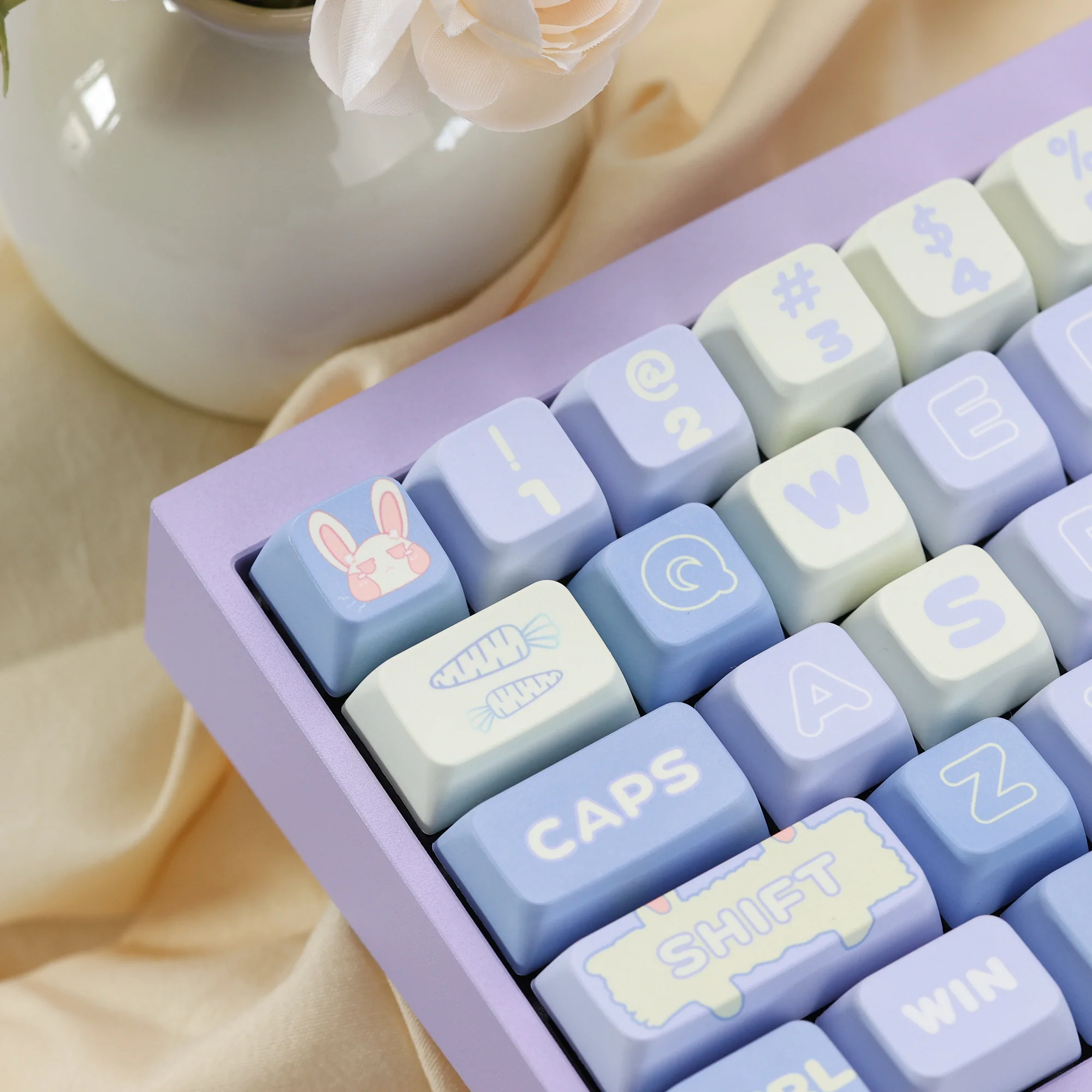 Milk Blue Rabbit MDA Profile Keycaps Set - Image 5