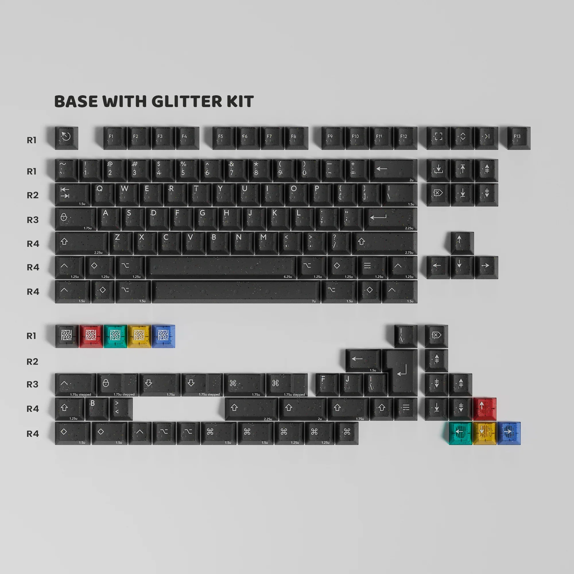 Ready to use Holy60 Keyboard with PBTfans Neon R2 Glitter Base - Image 21